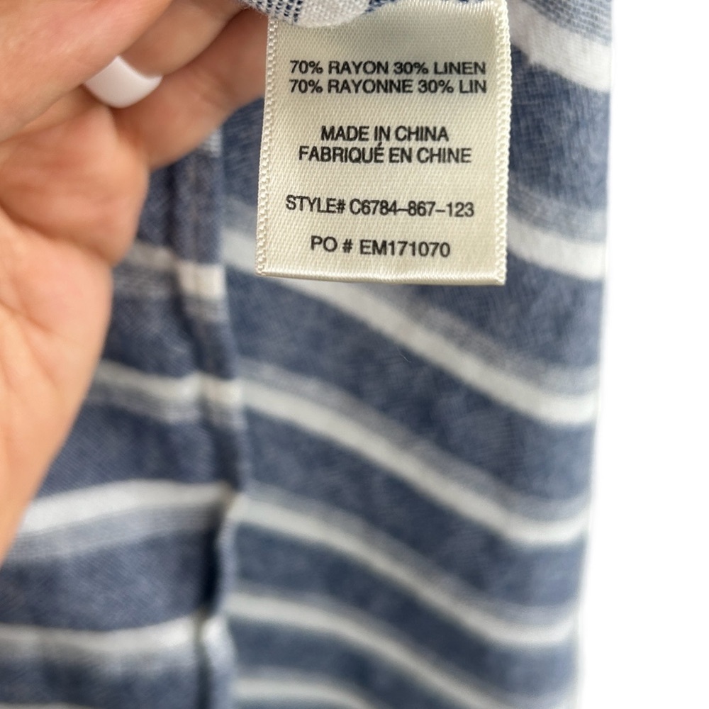 3/$25 Anthropologie Cloth & Stone Linen Blend Loose Relaxed Fit Midi Shirt Dress - Picture 5 of 8